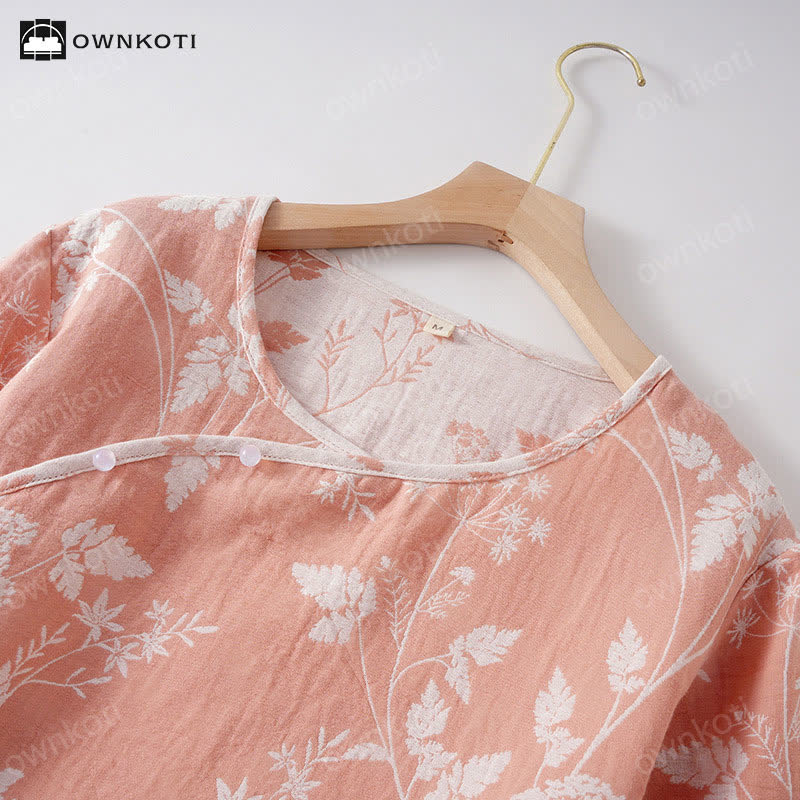 Pure Cotton Yarn-dyed Jacquard Pajama Set - image 4