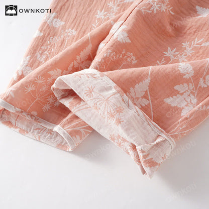 Pure Cotton Yarn-dyed Jacquard Pajama Set - image 11