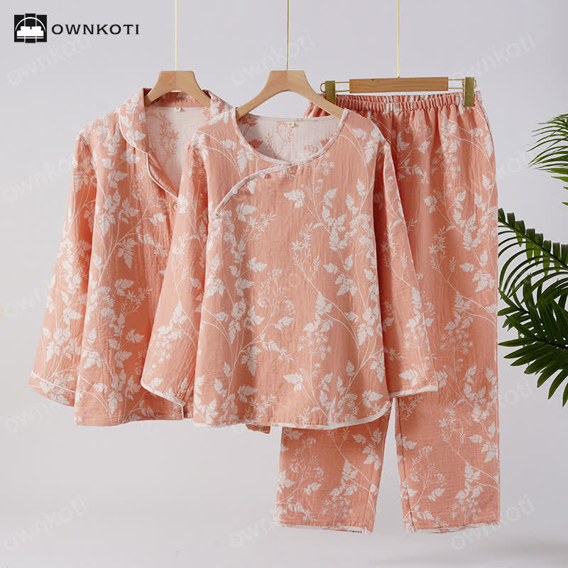 Pure Cotton Yarn-dyed Jacquard Pajama Set - image 0