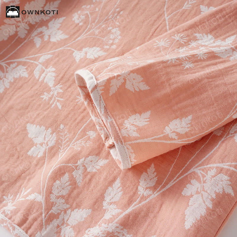 Pure Cotton Yarn-dyed Jacquard Pajama Set - image 8