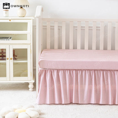 Girly Pink Cotton Crib Bedding Set(3PCS) - image 2