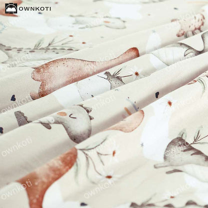 Rainbow Dinosaur Stretchy Soft Crib Sheet - image 4