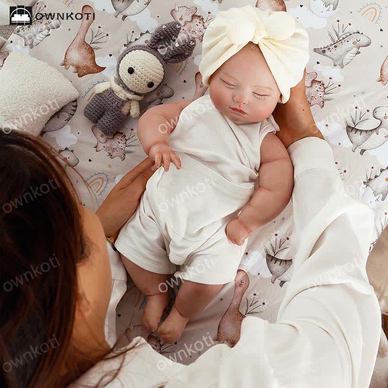 Rainbow Dinosaur Stretchy Soft Crib Sheet - image 1