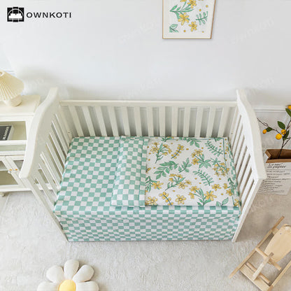 Pure Cotton Floral Crib Bedding Set(3PCS) - image 1