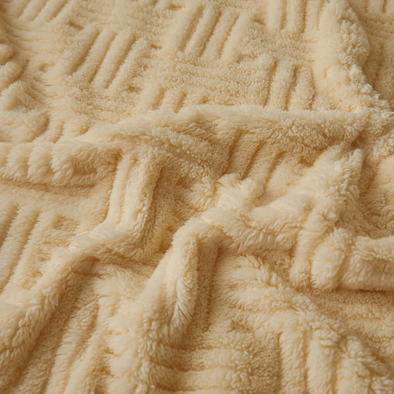  Simple Fleece Winter Warm Fitted Sheet - image 4