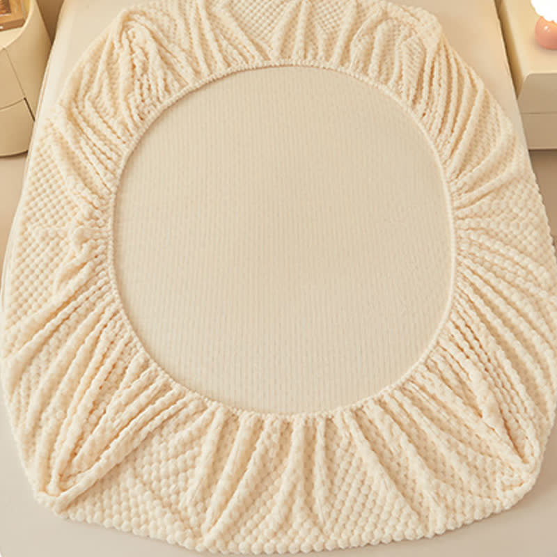 Warm Fleece Solid Color Fitted Sheet - image 4