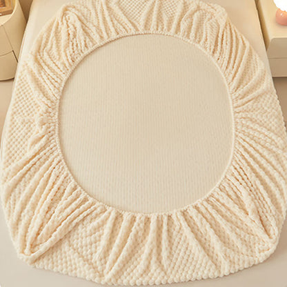 Warm Fleece Solid Color Fitted Sheet - image 4