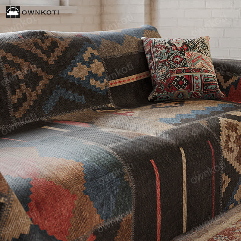 Chic Geometric Multifunctional Couch Cover - image 3