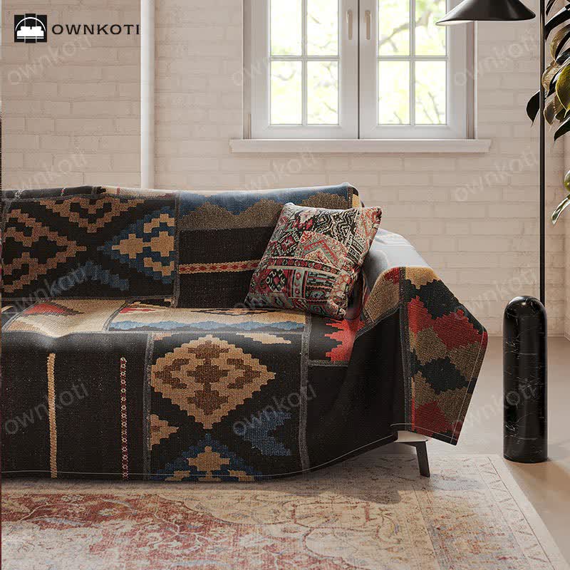 Chic Geometric Multifunctional Couch Cover - 71" x 165" - image 0