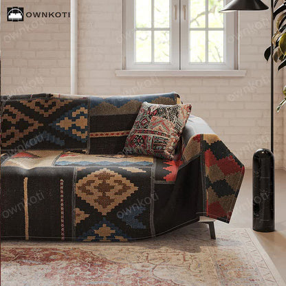 Chic Geometric Multifunctional Couch Cover - 71" x 165" - image 0