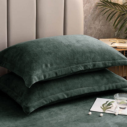 Solid Color Velvety Decorative  Pillowcases(2PCS) - image 4