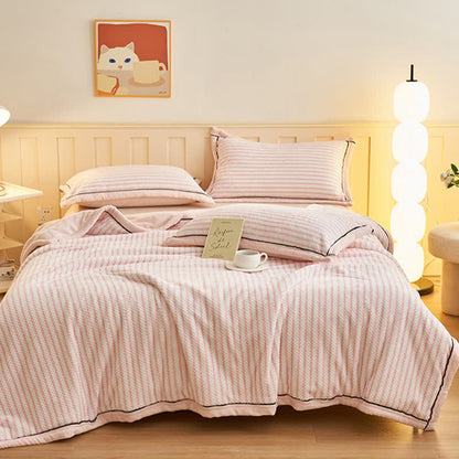 Striped Fleece Duvet Cover Throw Blanket - image 19