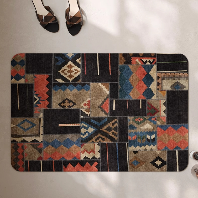 Luxurious Geometric Anti-slip Soft Bath Mat - image 1