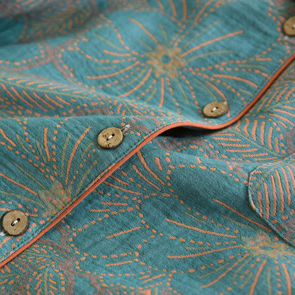 Yarn-dyed Floral Cotton Nightwear Set - image 5