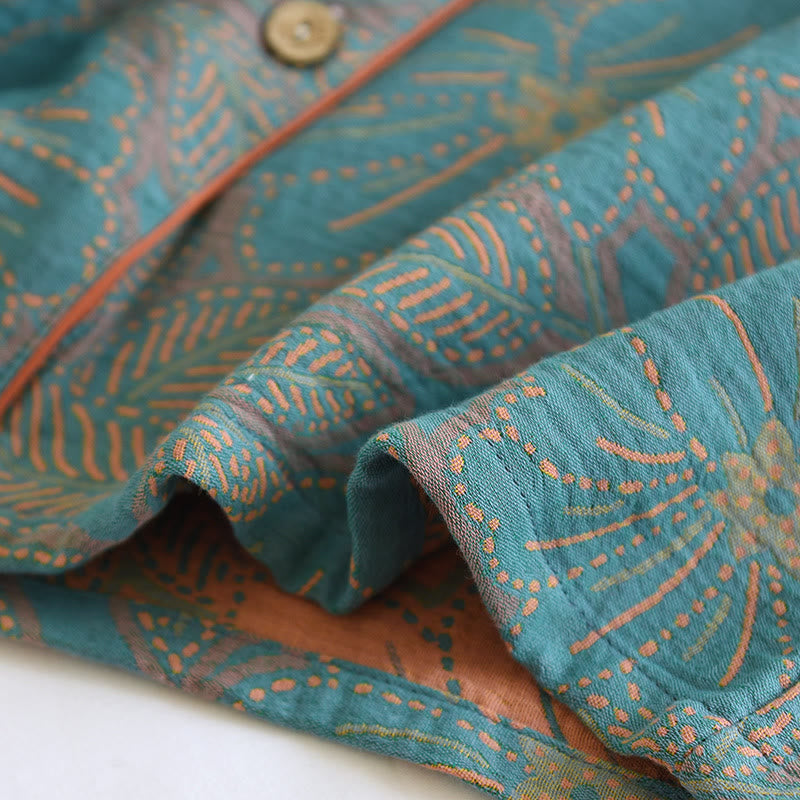 Yarn-dyed Floral Cotton Nightwear Set - image 6