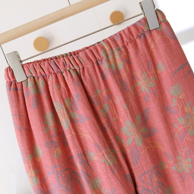 Yarn-dyed Floral Cotton Flannel Pajama Set - image 5