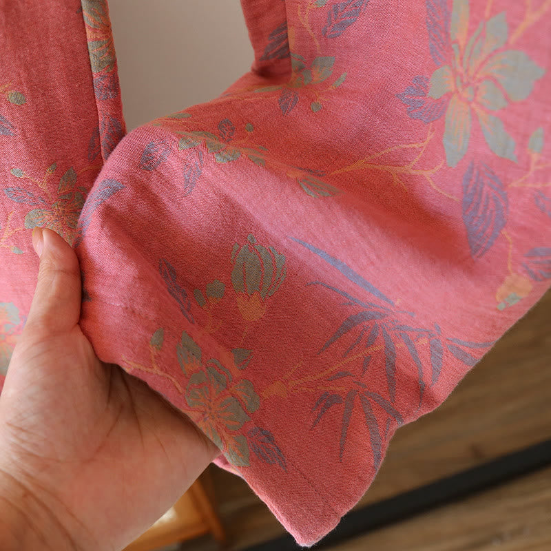 Yarn-dyed Floral Cotton Flannel Pajama Set - image 6