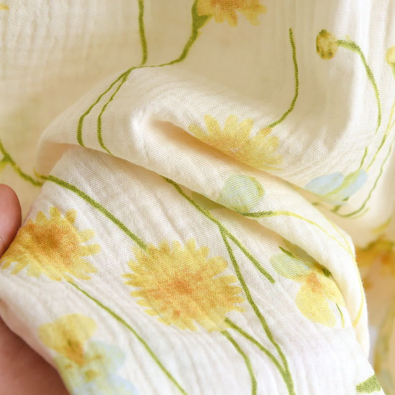 Rural Daisy Cotton Gauze Cardigan Pajama Set - image 5