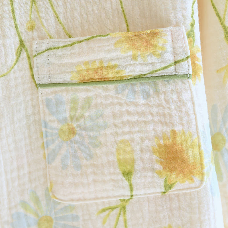 Rural Daisy Cotton Gauze Cardigan Pajama Set - image 4