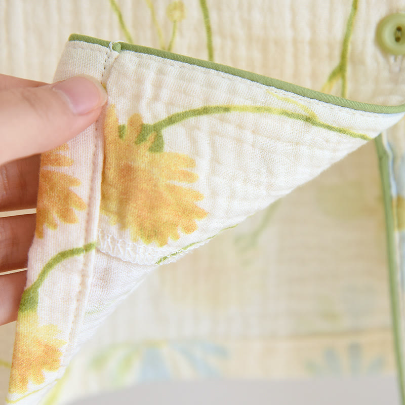 Rural Daisy Cotton Gauze Cardigan Pajama Set - image 6