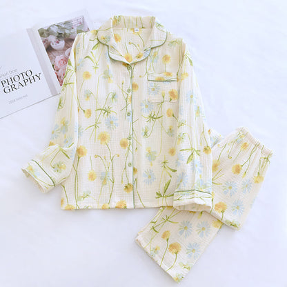 Rural Daisy Cotton Gauze Cardigan Pajama Set - image 2