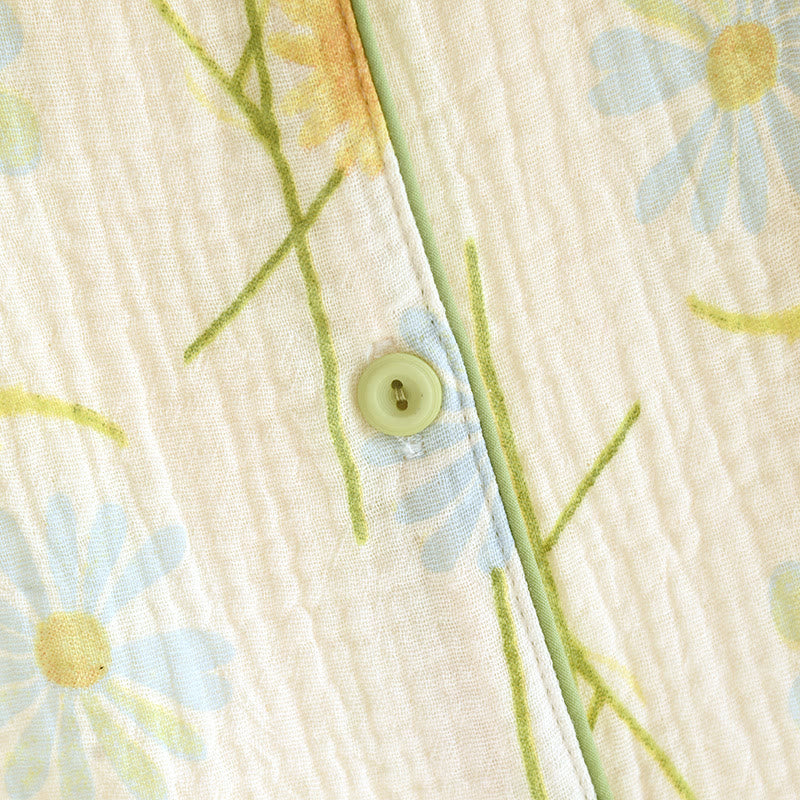 Rural Daisy Cotton Gauze Cardigan Pajama Set - image 3