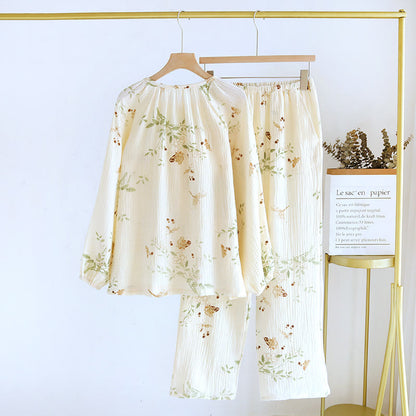 Floral Butterfly Cotton Gauze Pajama Set - image 3