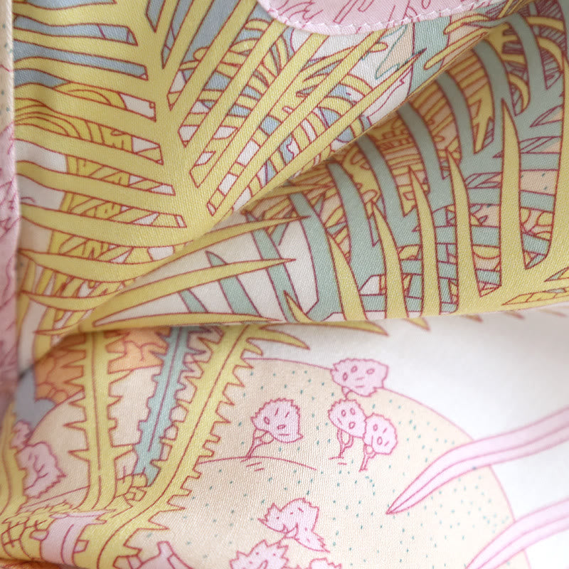 Satin Long Sleeve Rural Pajama Set - image 5