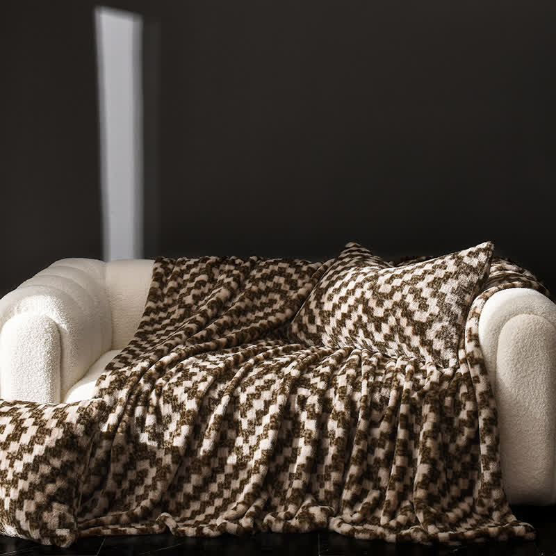 Modern Warm Soft Sofa Throw Blanket - Brown - 79"W x 90"L - image 0