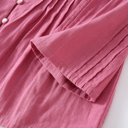 Floral Casual Cotton Gauze Pajama Set - image 3