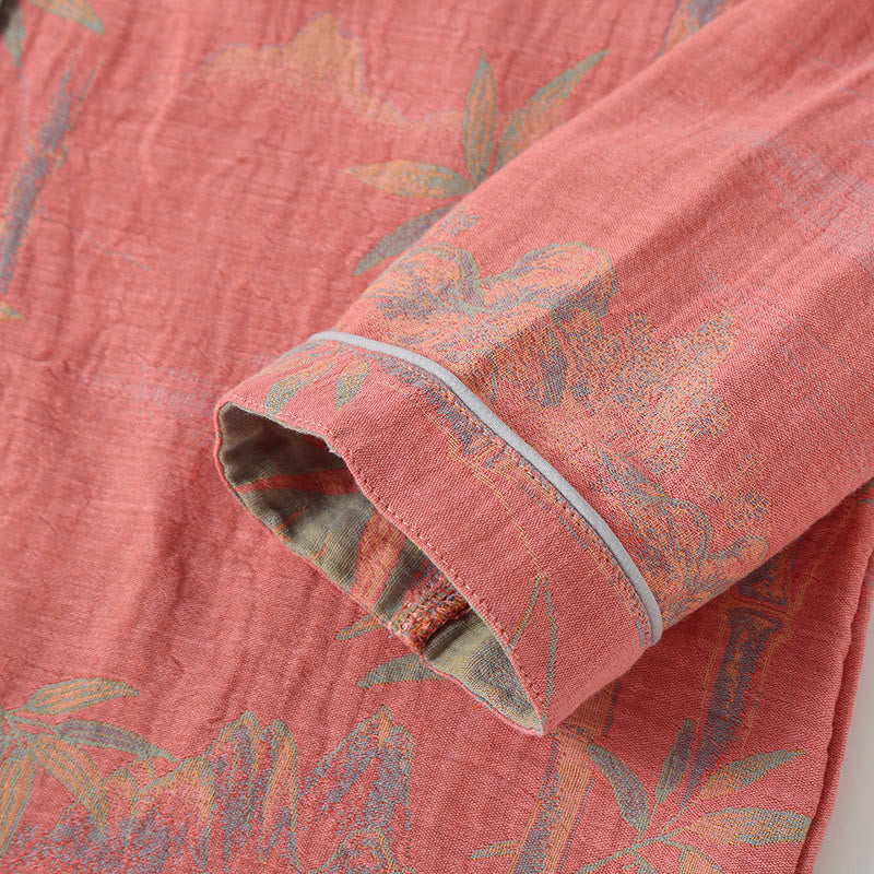 Yarn-dyed Rural Bamboo Cotton Gauze Pajama Set - image 6