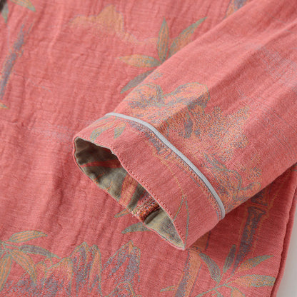 Yarn-dyed Rural Bamboo Cotton Gauze Pajama Set - image 6