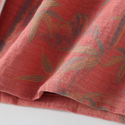 Yarn-dyed Rural Bamboo Cotton Gauze Pajama Set - image 8