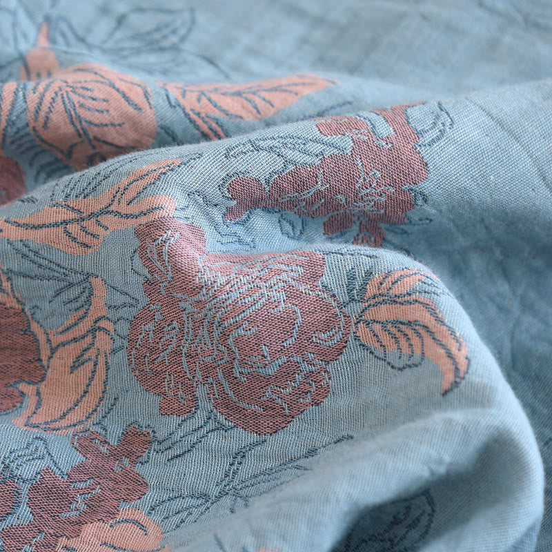 Jacquard Floral Cotton Round-neck Loungewear Set - image 7
