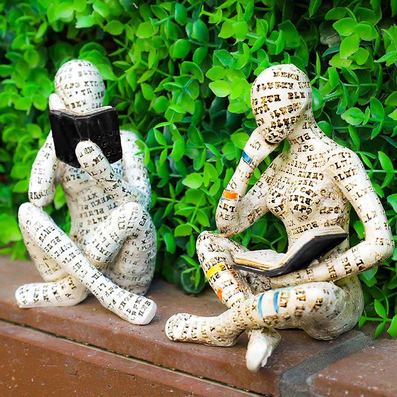 Reading Woman Thinker Statue Bookshelf Decoration - image 23