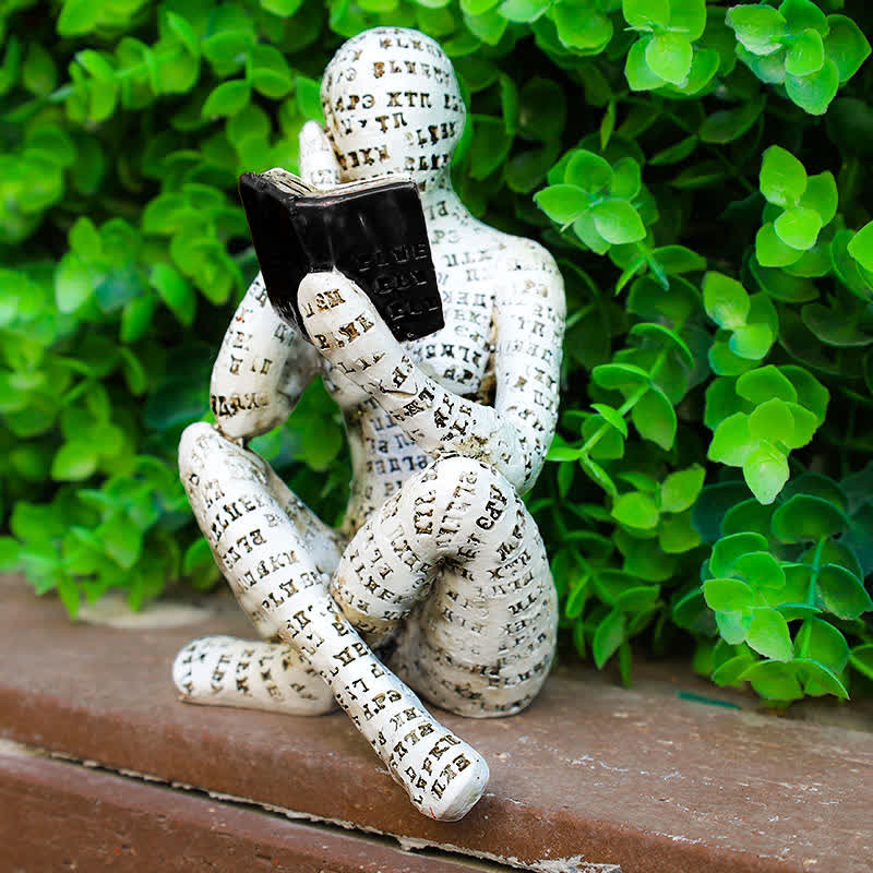Reading Woman Thinker Statue Bookshelf Decoration - B - image 4