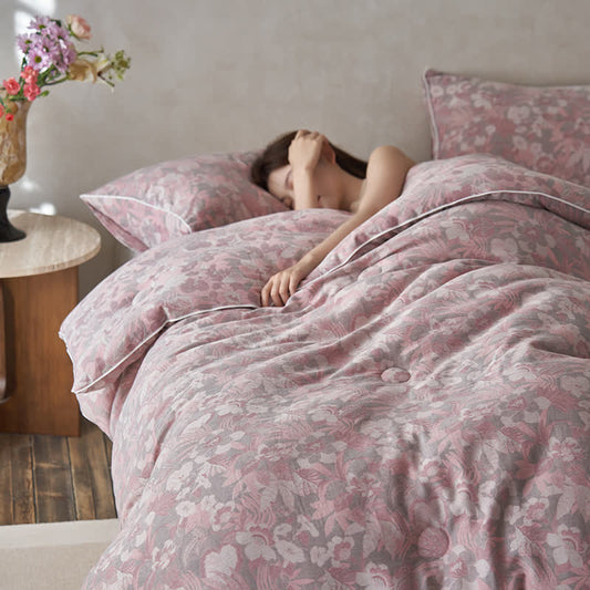 Cotton Cashmere Blossoming Flower Winter Quilt - Winter Quilt - King - image 0