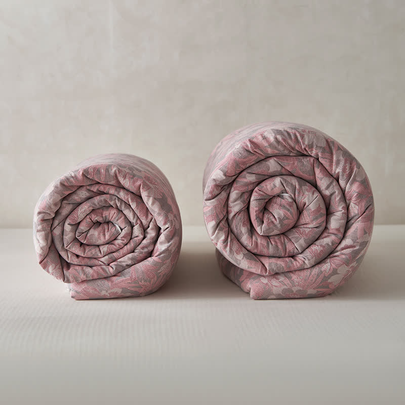 Cotton Cashmere Blossoming Flower Winter Quilt - image 12