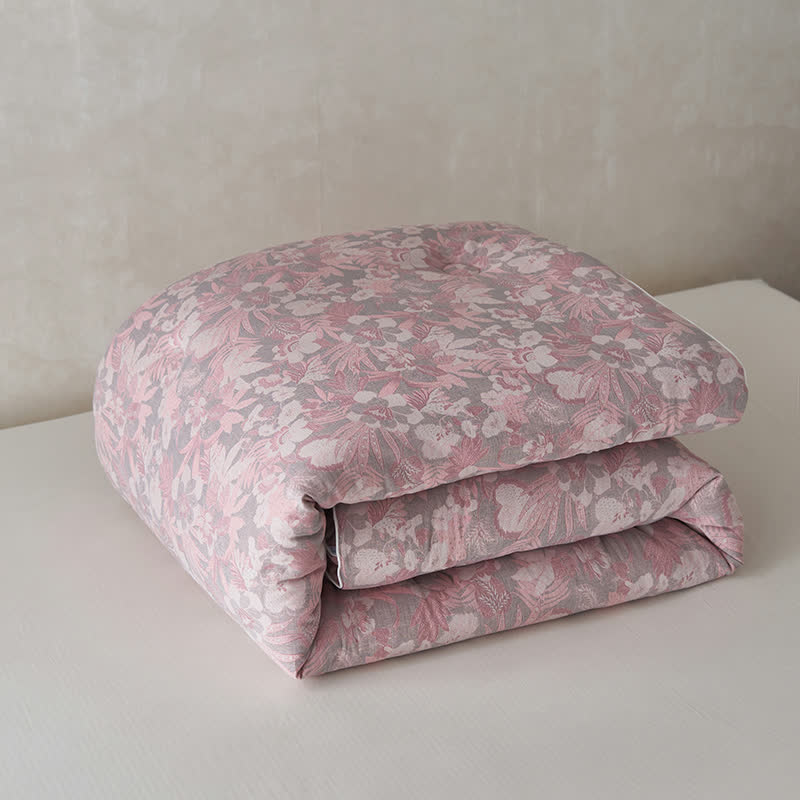 Cotton Cashmere Blossoming Flower Winter Quilt - image 14