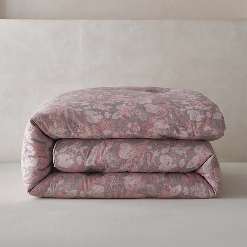 Cotton Cashmere Blossoming Flower Winter Quilt - image 13