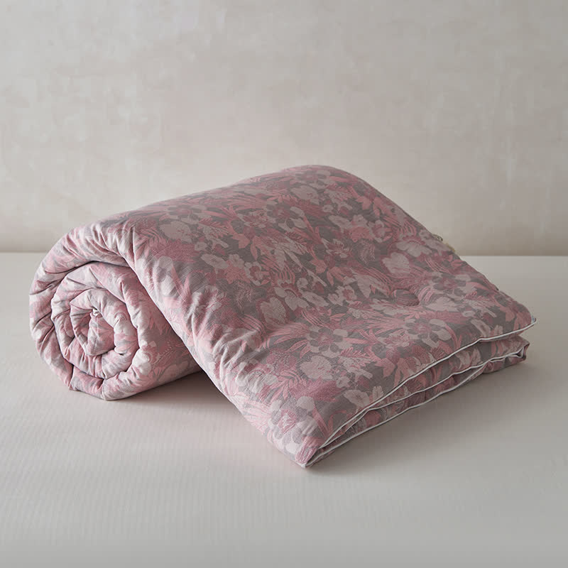 Cotton Cashmere Blossoming Flower Winter Quilt - image 15