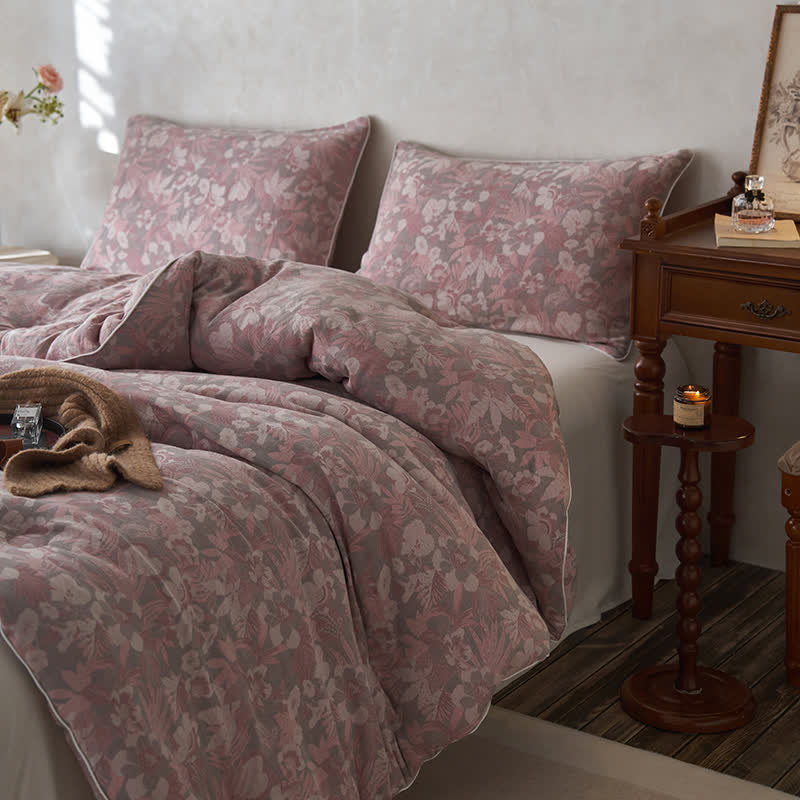 Cotton Cashmere Blossoming Flower Winter Quilt - image 7