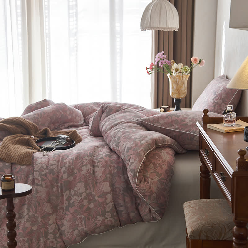 Cotton Cashmere Blossoming Flower Winter Quilt - image 8