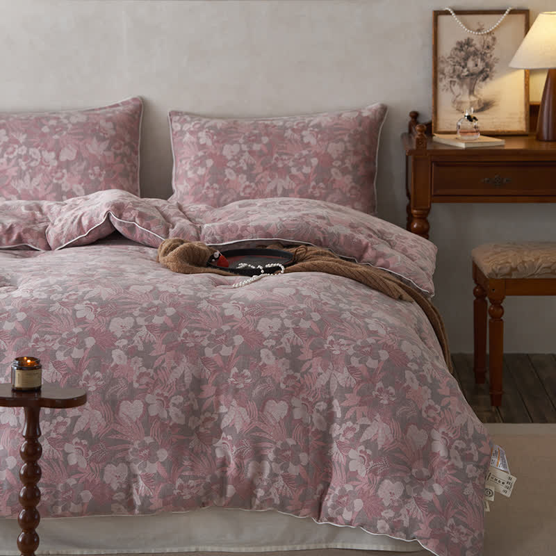 Cotton Cashmere Blossoming Flower Winter Quilt - image 6