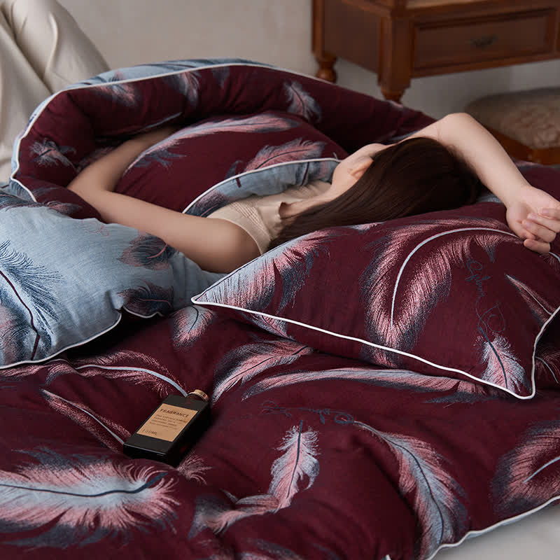 Jacquard Feather Cotton Cashmere Quilt - image 3