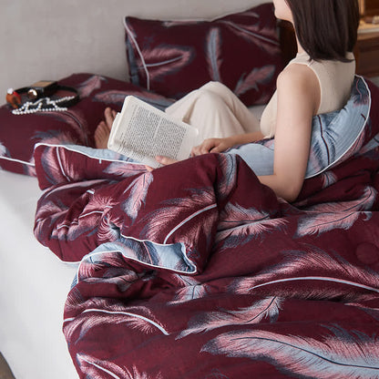 Jacquard Feather Cotton Cashmere Quilt - image 5