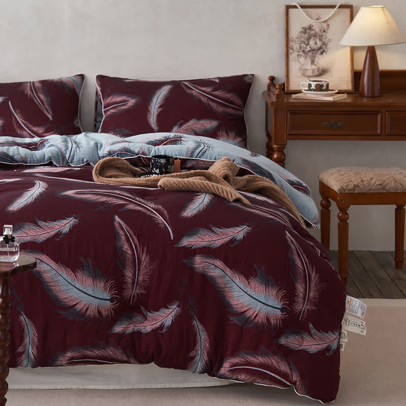 Jacquard Feather Cotton Cashmere Quilt - image 8