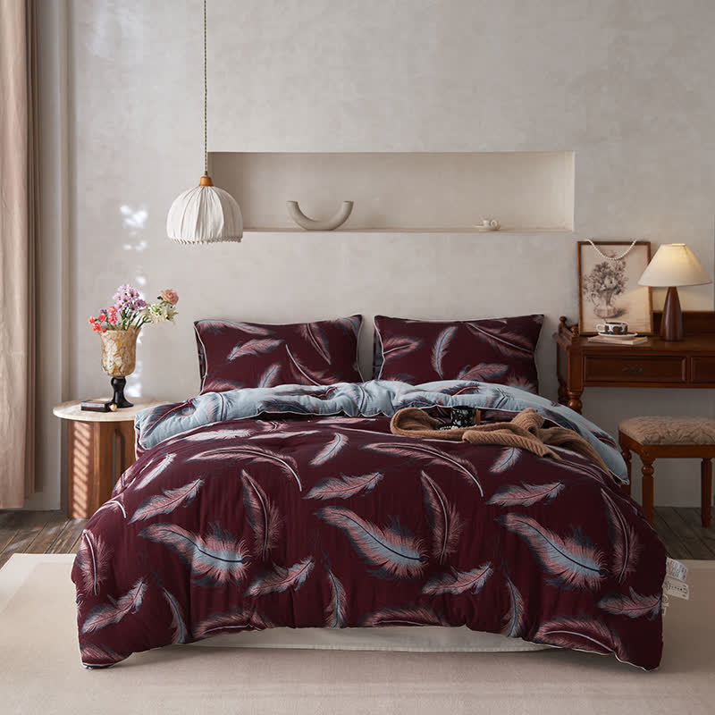 Jacquard Feather Cotton Cashmere Quilt - image 6