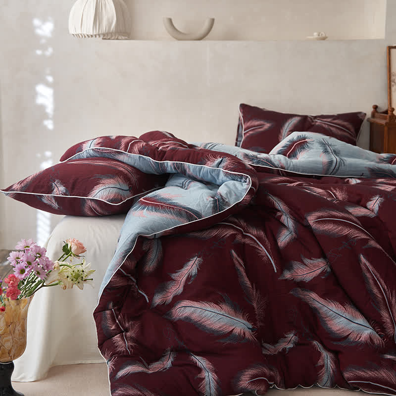 Jacquard Feather Cotton Cashmere Quilt - image 9