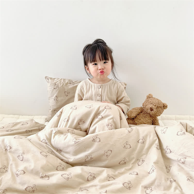 Pure Cotton Duvet Cover with Comforter - 2pcs Pillowcases - 19" x 29" - image 0